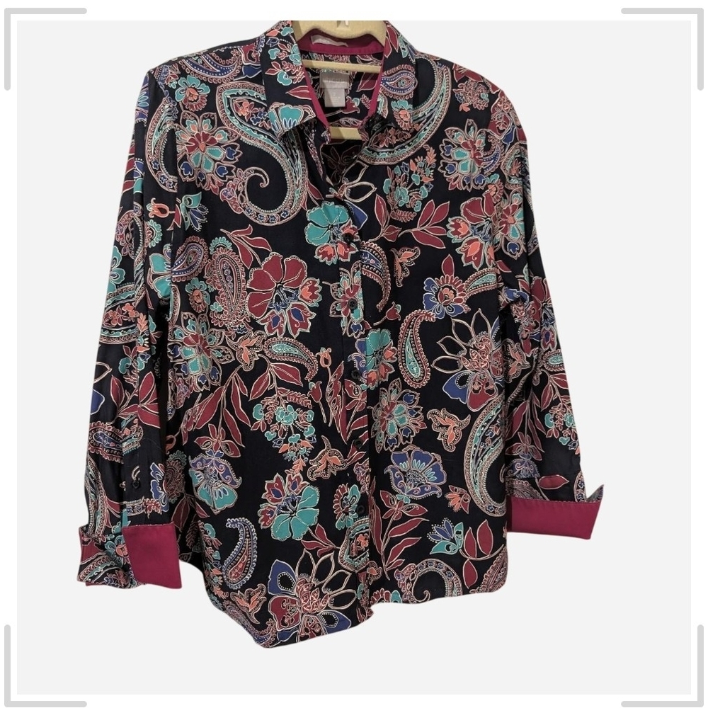 Chico's Multicolor Patterned Blouse